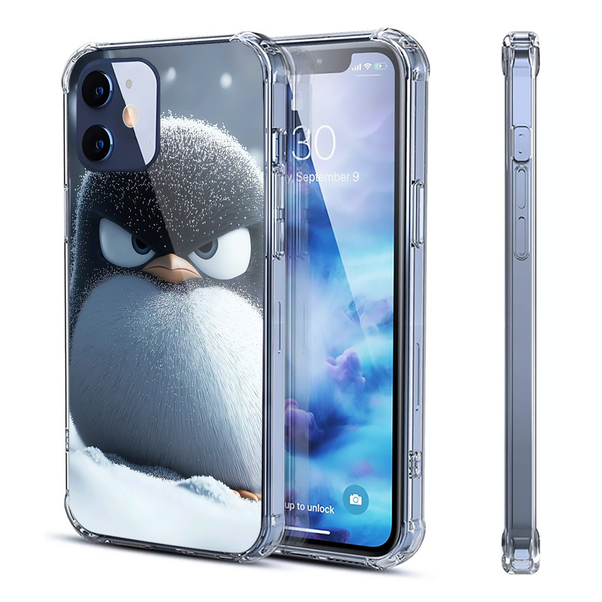 （画像用） Angry Birds アングリーバード 【iPhone 12シリーズ対応】透明スマホケース（クリアソフトケース）